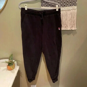 FILA WOMENS BLACK JOGGERS L